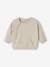 Sweatshirt in Fancy Knit with Opening on the Front for Newborn Babies clay beige - vertbaudet enfant 