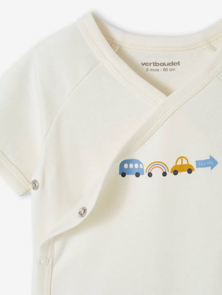 Pack of 5 'Cars' Bodysuits in Organic Cotton for Newborns sky blue - vertbaudet enfant 