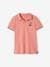 Polo Shirt in Piqué Knit with Motif on the Breast for Boys old rose - vertbaudet enfant 