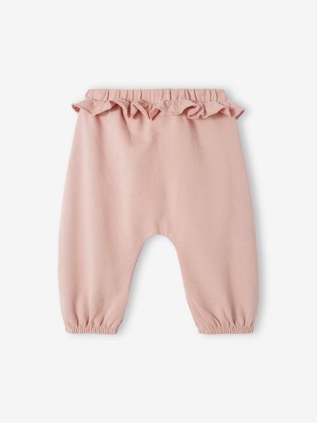 Fleece Harem-Style Trousers for Babies mauve - vertbaudet enfant 