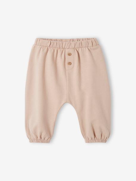 Fleece Trousers for Newborn Babies beige+night blue - vertbaudet enfant 