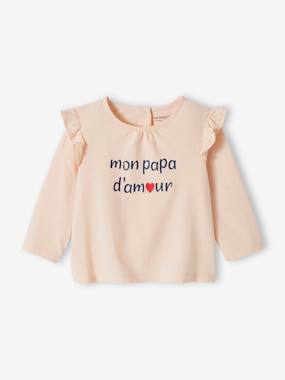 Bébé-T-shirt, sous-pull-T-shirt-T-shirt à message bébé en coton biologique