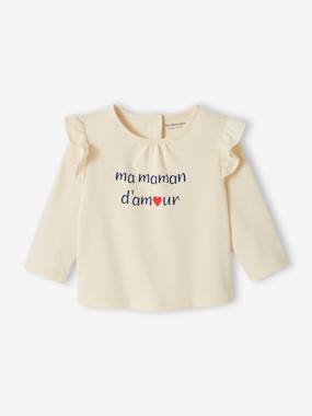 Baby-T-Shirt in Organic Cotton with Message, for Babies