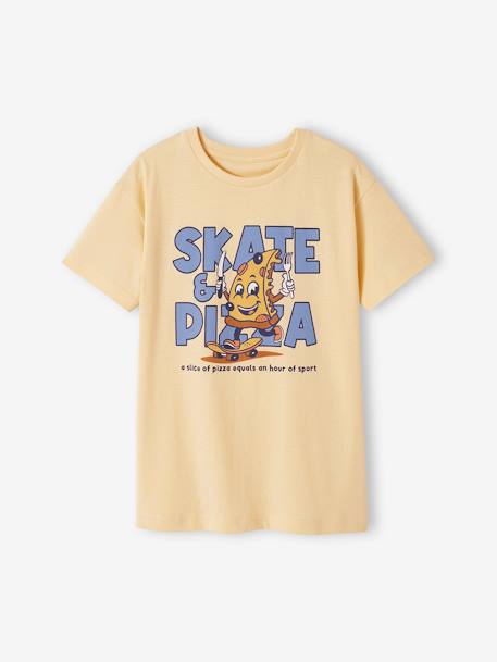 T-shirt motif mascotte garçon jaune+lavande - vertbaudet enfant 