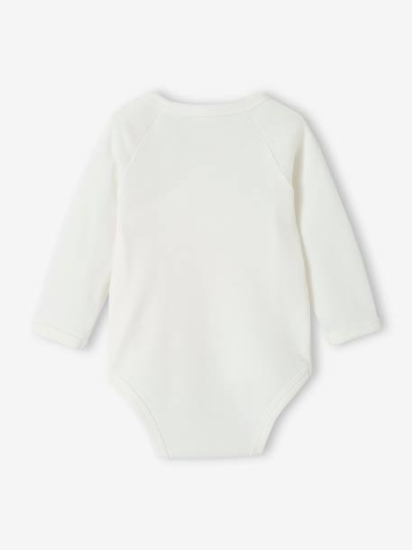 Lot de 5 bodies ouverture naissance bébé en coton biologique taupe - vertbaudet enfant 