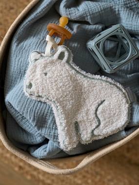 Nursery-Sherpa Comforter & Dummy Holder, Polar Bear