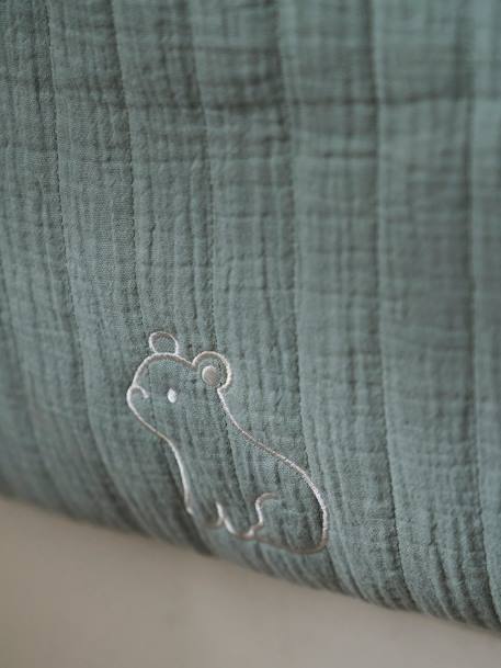 Summer Special Baby Nest in Cotton Gauze grey blue+rose - vertbaudet enfant 