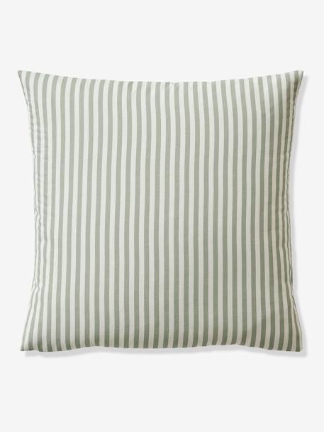 Parure housse de couette et taie d'oreiller avec coton recyclé MOISSON blanc imprimé - vertbaudet enfant 