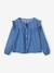 Denim Shirt with Ruffles for Girls stone - vertbaudet enfant 