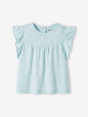 -T-Shirt with Printed Flowers, for Babies