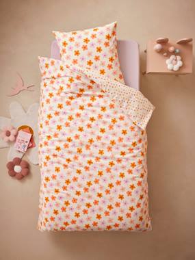 Bedding & Decor-Child's Bedding-Duvet Cover + Pillowcase Set with Recycled Cotton for Children, Pop Flower