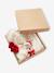Coffret Noël fille pull jacquard et accessoire écru+rose pâle - vertbaudet enfant 