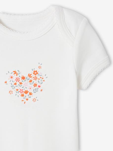 Set of 3 Progressive Bodysuits in Organic Cotton, for Babies rosy apricot - vertbaudet enfant 
