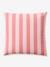 Parure housse de couette et taie d'oreiller avec coton recyclé TRANSAT rayé rose+rayé vert - vertbaudet enfant 