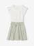 2-in-1-Effect Dress for Girls striped green+vanilla - vertbaudet enfant 