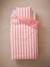 Parure housse de couette et taie d'oreiller avec coton recyclé TRANSAT rayé rose+rayé vert - vertbaudet enfant 