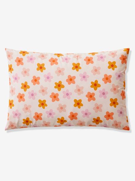 Duvet Cover + Pillowcase Set with Recycled Cotton for Children, Pop Flower multicoloured - vertbaudet enfant 