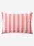 Parure housse de couette et taie d'oreiller avec coton recyclé TRANSAT rayé rose+rayé vert - vertbaudet enfant 