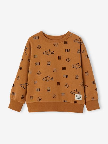 Sharks Sweatshirt for Boys caramel - vertbaudet enfant 
