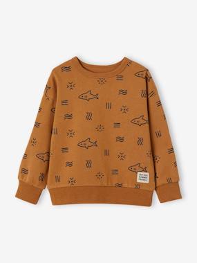 Sweat motifs requins garçon - vertbaudet enfant Garçon-Sweat motifs requins garçon