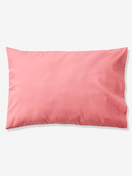 Parure housse de couette et taie d'oreiller avec coton recyclé TRANSAT rayé rose+rayé vert - vertbaudet enfant 