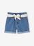 Paperbag-Style Denim Shorts for Girls stone - vertbaudet enfant 