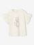 Tee-shirt romantique en coton bio fille écru+marine - vertbaudet enfant 