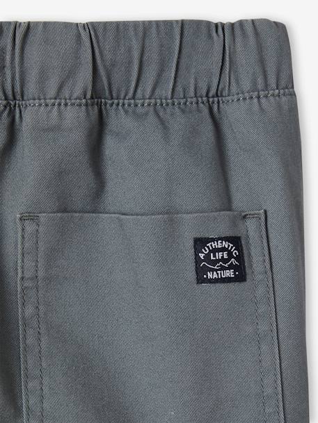 Pantalon garçon battle facile à enfiler bleu glacier+kaki foncé+taupe - vertbaudet enfant 