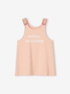 Girls-Tops-Sports Top in Techno Fabric, for Girls