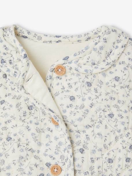 Cotton Gauze Jacket for Babies ecru+printed beige - vertbaudet enfant 