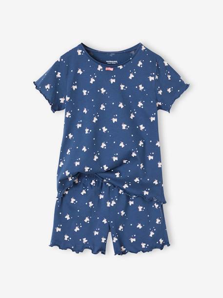 Lot de 2 pyjashorts fille licornes bleu nuit - vertbaudet enfant 
