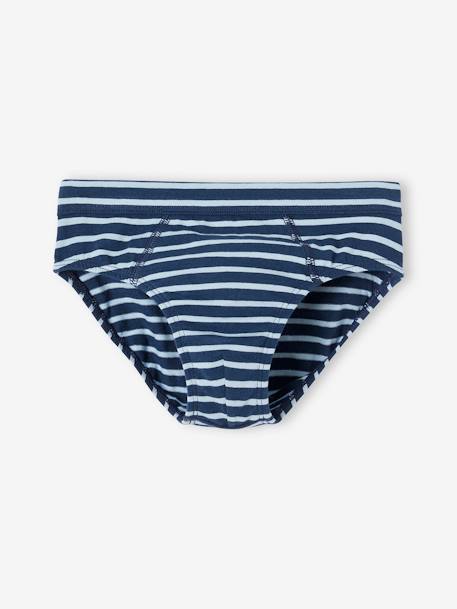 Pack of 7 Whale Briefs in Stretch Organic Cotton for Boys sky blue - vertbaudet enfant 