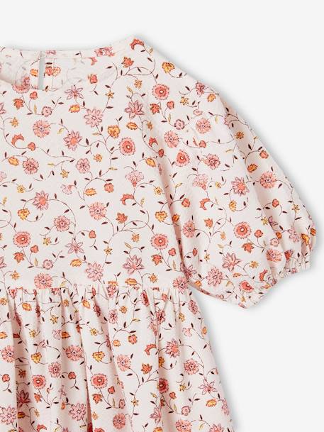 Seersucker Dress for Girls lilac+pale pink - vertbaudet enfant 
