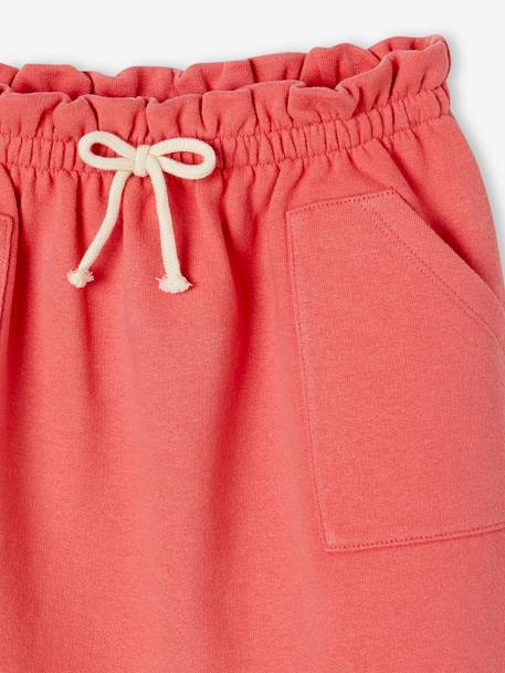 Jupe en molleton fille bleu chambray+rayé vert+rouge - vertbaudet enfant 