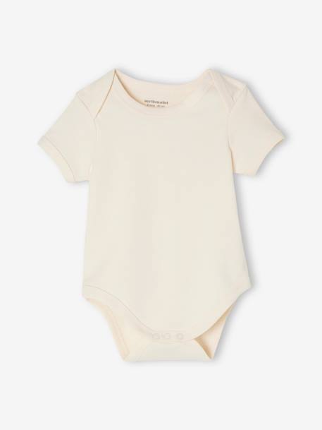 Pack of 7 Short Sleeve Bodysuits, Cutaway Shoulders, BASICS for Babies multicoloured - vertbaudet enfant 