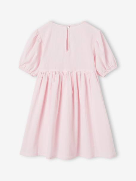 Seersucker Dress for Girls lilac+pale pink - vertbaudet enfant 