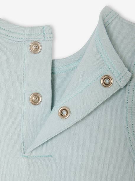 Pack of 5 Sleeveless Bodysuits in Organic Cotton for Newborn Babies mint green - vertbaudet enfant 