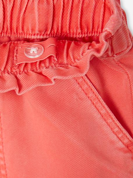Fluid Paperbag-Style Trousers for Girls coral+lavender - vertbaudet enfant 