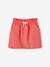 Jupe en molleton fille bleu chambray+rayé vert+rouge - vertbaudet enfant 