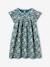 Robe fille imprimée fille manches à volants blanc imprimé+rose pâle+vert émeraude+vert sapin - vertbaudet enfant 