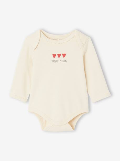 Pack of 5 Long Sleeve Bodysuits in Organic Cotton with Cutaway Shoulders for Babies night blue - vertbaudet enfant 