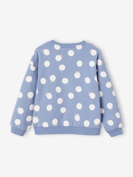Sweatshirt with Fancy Motifs for Girls chambray blue+ecru+pale pink+red - vertbaudet enfant 
