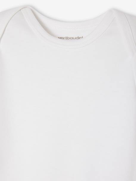 Pack of 7 Short Sleeve Bodysuits, Cutaway Shoulders, BASICS for Babies multicoloured - vertbaudet enfant 