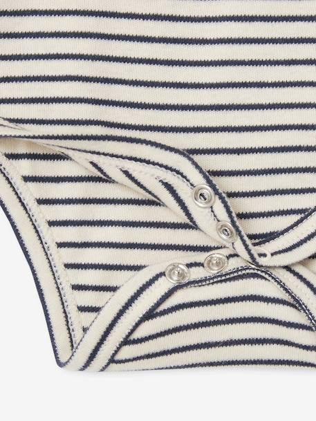 Pack of 5 Long Sleeve Bodysuits in Organic Cotton with Cutaway Shoulders for Babies night blue - vertbaudet enfant 