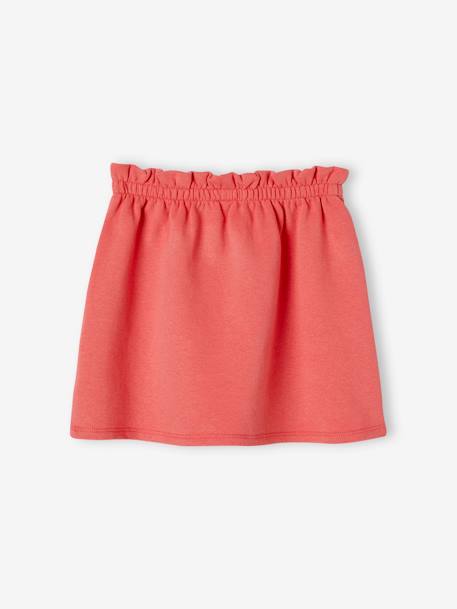 Jupe en molleton fille bleu chambray+rayé vert+rouge - vertbaudet enfant 