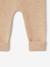 Kit naissance 3 pièces cardigan pantalon chaussons en tricot beige chiné - vertbaudet enfant 