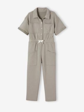 Girls-Dungarees & Playsuits-Fleece Jumpsuit for Girls