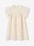Cotton Gauze Dress with Floral Print, for Girls ecru+rose - vertbaudet enfant 