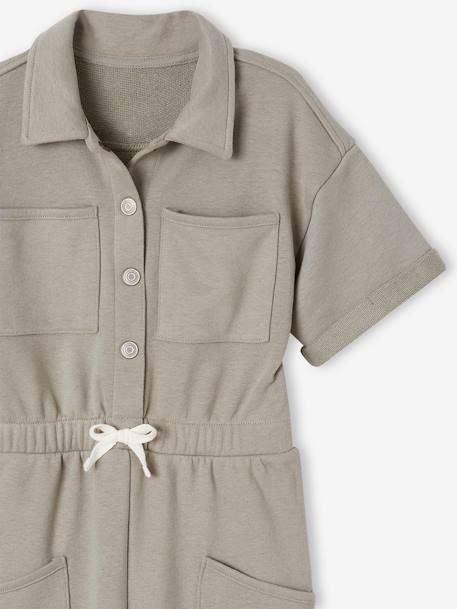 Combinaison en molleton fille khaki - vertbaudet enfant 