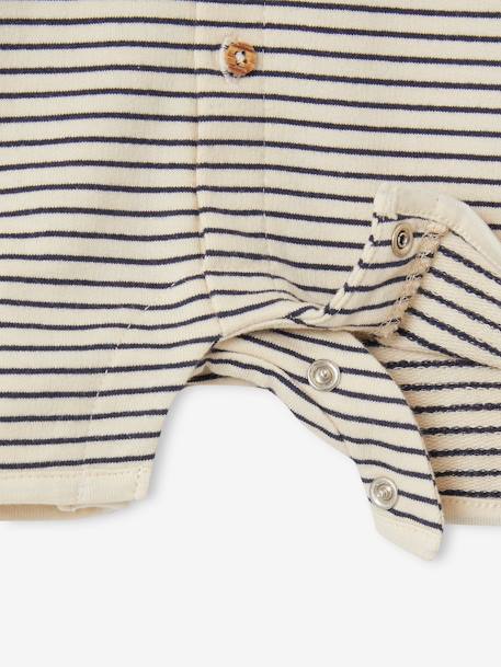 Striped Jumpsuit for Newborns night blue - vertbaudet enfant 